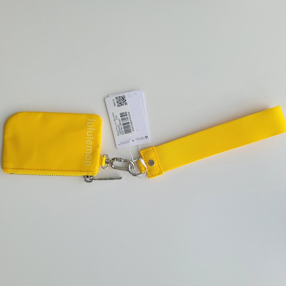 Lululemon Dual Pouch Wristlet (one pouch) Maize Yellow/Lemon Wash